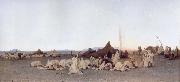 Gustave Guillaumet Evening Prayer in the Sahara china oil painting artist
